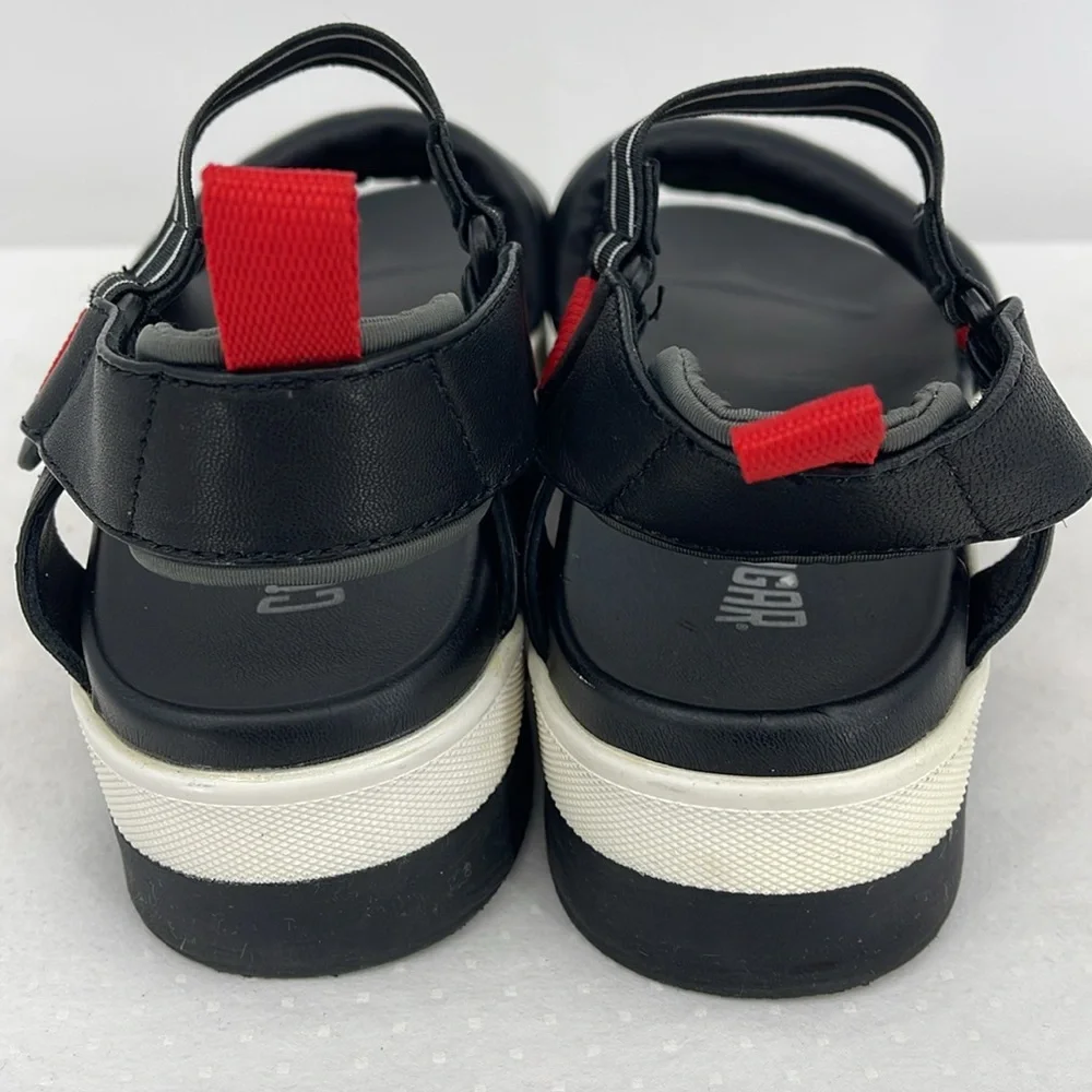 COUGAR PIPPY WOMENS SIZE 9M Black and Red Platform Sandals